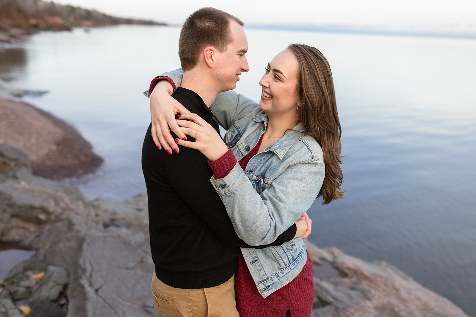 Looking for a unique place for engagement photos. Lester River and Brighton Beach are the best spots to visit.