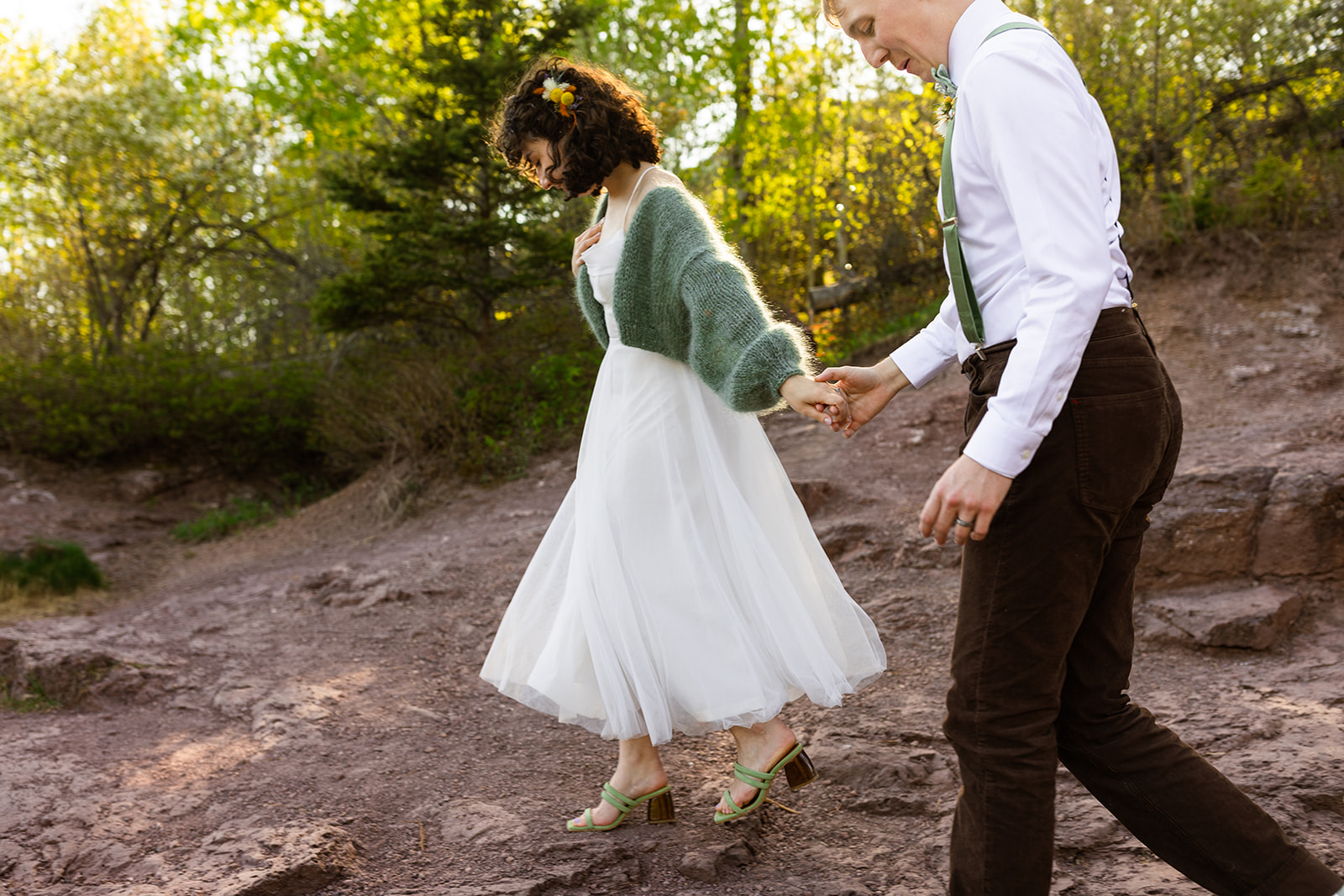 Experience the beauty of a Gooseberry Falls Elopement. This state park offers beautiful access to the falls and lake Superior.