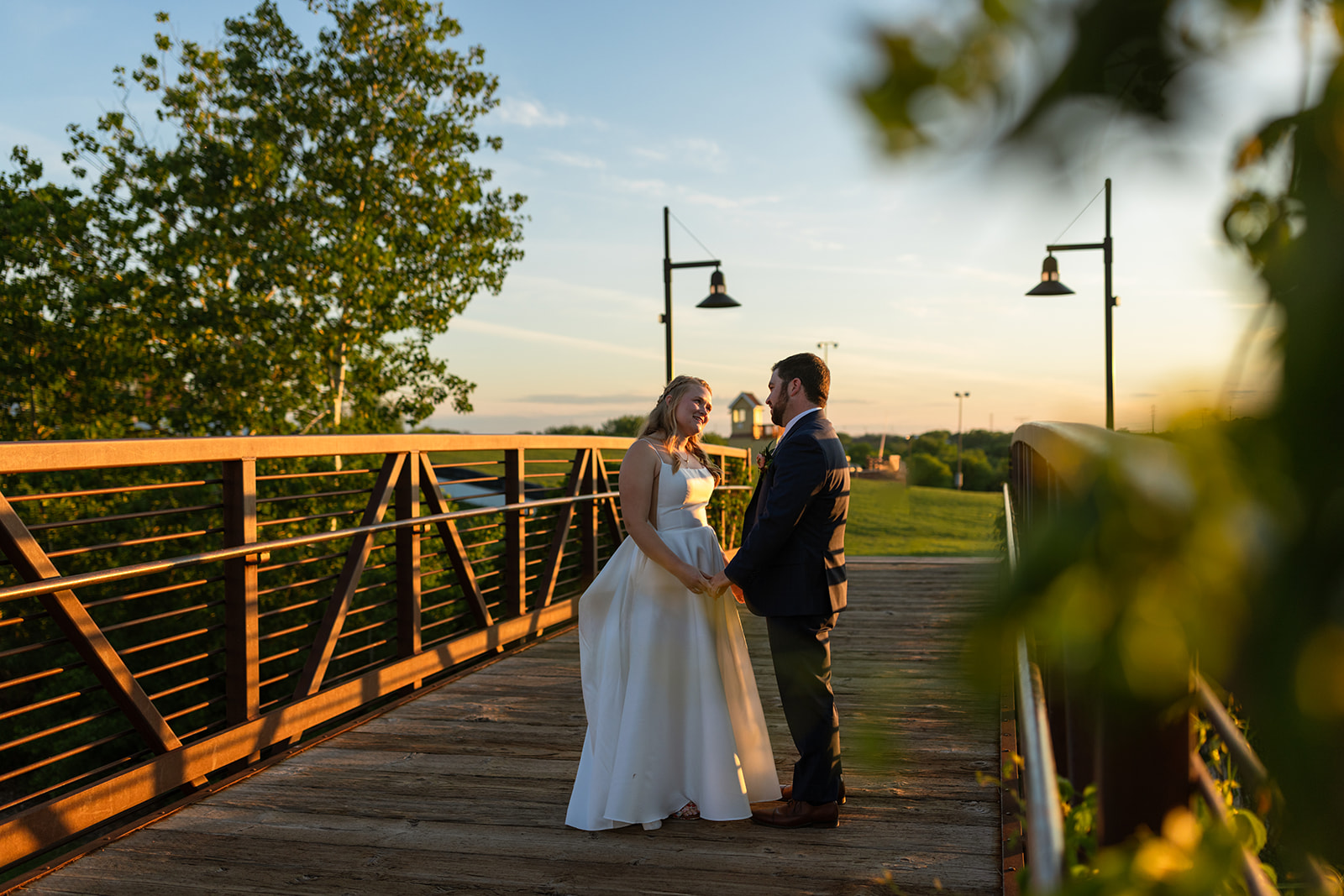 Chalet Wedding in the spring at Elm Creek Park